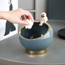 Desktop trash bin light luxury Wind Home small 2021 New Office mini sundries home key storage box