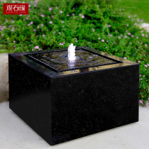  Square running water fountain Courtyard water feature Modern simple living room decoration Feng Shui lucky outdoor landscape floor decoration