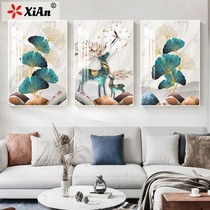 Nordic living room decoration painting triptych hanging light luxury sofa background wall hanging painting Dining room bedroom study clock mural