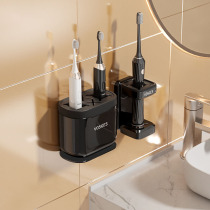 Electric toothbrush rack free of punching wall-mounted seat Tots containing shelf hanging wall mesh red tooth furniture rack