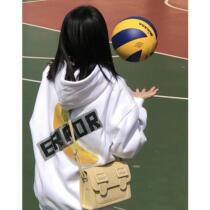 Autumn and winter New 2021 loose oversize clothes female Korean version of Wild students vintage wind hooded top