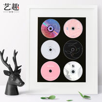 Art fun solid wood CD photo frame set-up table CD bag storage rack album dvd CD box hanging wall display frame