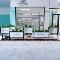Flower bed planting Commercial Street Custom Decorative partition outdoor wrought iron flower box simple leisure combination flower trough Outdoor