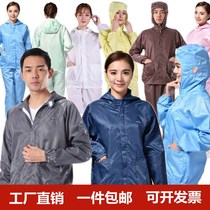 Anti-static clothes work clothes dust clothes hooded split dust-free suit clean protective clothing summer mens and womens models
