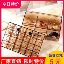 Transparent jewelry storage box earrings earrings stud earrings jewelry jewelry Net red box small exquisite high-grade