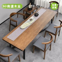 Customized solid wood tea table and chair combination leisure tea table log Tea House tea table simple modern tea table office