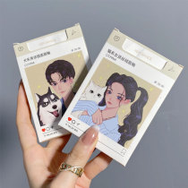 Painting series cigarette case five-pack lip glaze set mirror water matte face matte student parity lipstick does not fade