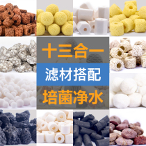Turtle tank filter material fish tank water purification bacteria House coral stone filter material ceramic ring aquarium activated carbon volcanic stone