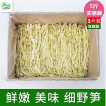 (2019 new bamboo shoots) Mountain by shellfish wild bamboo shoots dried Tianmu mountain specialty salt Fresh dry bamboo shoots tip