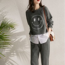 International big-name foreign trade exports to Italy cut the standard single tail single European goods casual sweater cotton pants two-piece suit tide