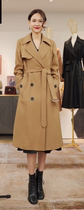 Worsted wool trench coat