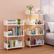 Simple Bookshelf Floor Home Living Room Leaning Against Wall Shelving Children Multilayer Storage Small Bookcase Solid Wood Containing Shelf