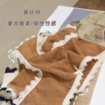 Breathable antibacterial underwear Silky crotch girl underwear soft lace sex Japanese hollow breifs women