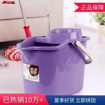 Hand pressure with pulley thickened washing mop bucket Squeeze bucket Tun cloth cleaning single bucket mop press dry bucket Household large capacity