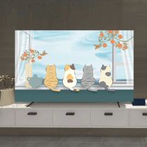 Wall-mounted TV cover cartoon protective sleeve cover cloth towel 45 55 55 75 75 80 inch LCD TV dust resistant