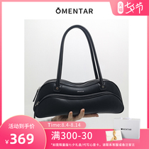 OMENTAR original design niche leather smiley frog armpit baguette bag female summer 2021 new portable