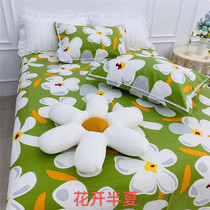 Champ pure cotton old coarse cloth cool mat Three sets of water washable lace lace lace linen sheet linen coarse cloth sheet