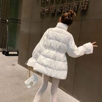Winter cotton clothes female 2021 new students loose Korean version of foreign style fashion waist cotton jacket long cotton jacket