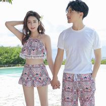 Couple swimsuit 2021 new style swimming ins wind fashion female summer fairy conservative small Japanese girl swimsuit