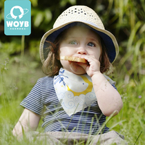 woyb High-value saliva towel Anti-vomiting milk Newborn baby gauze triangle towel Baby bib 3pcs