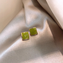 Fatal Gaze good thing recommended green earrings simple versatile temperament small earrings new female earrings