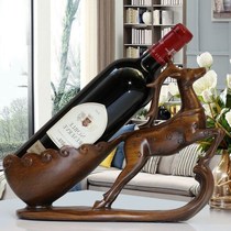 Shelf ornaments red wine newlywed deer drunk driving table household white wine New Chinese wine rack wine drag handicraft ornaments