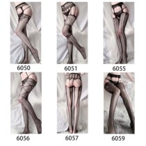 Sexy underwear seduces sexy women flirting pure desire hollow hanging socks jacquard pants leggings socks European and American fishing net socks