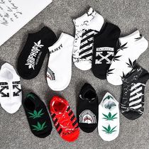 Super fire socks mens socks cotton sports Spring and Autumn shallow mouth sweat and deodorant mens summer thin short tube socks in