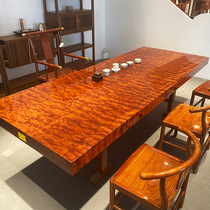 Ba flower solid wood Big Board tea table log mahogany furniture boss desk Brazilian Rosewood spot Table Customization