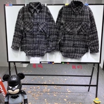 Perish quality CL shirt 2021 new spring and autumn Net red star with small fragrant wind woven plaid couple coat