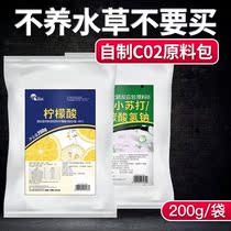 Carbon dioxide reaction raw material CO2 citric acid small soda to DIY homemade generator material water grass to breathe 