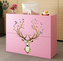 Computer counter cash register shop nail bar table Nordic style small reception desk front desk creative supermarket small