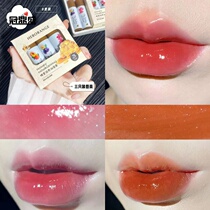 3 sets autumn and winter plum lip balm set colored lipstick colorless base moisturizing female students cheap