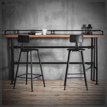 High bar table Industrial style bar table Simple wall long high foot table Retro milk tea shop small bar table Coffee