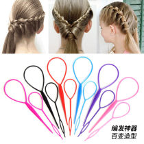 Tie hair artifact female hair curler childrens hair tie hair Knitting tools flower bud ball head pull hair needle wear hair needle