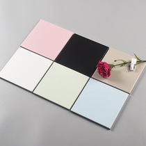 Small white brick thickened all-ceramic subway brick 150x150 kitchen bathroom wall brick black and white gray pink small square brick tile