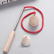 Wood Tops Fitness Children Ice Gaga With Whip Adult Large Full Wood Slapped Ice Monkey Whip Stem Toy Solid Wood Whip Rope