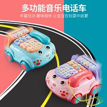 Childrens toys simulation telephone landline baby puzzle music early education 0-1-3 years old boys and girls 9 months baby