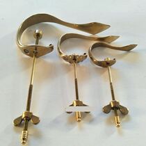 Bird cage accessories Sichuan cage hook size embroidered eye jade bird thrush Bamboo bird cage hook pure brass hand hook hair