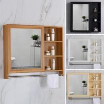  Mirror storage integrated wall-mounted bathroom wash rack wall-mounted bathroom mirror cabinet storage box combination modern