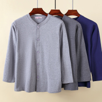 Medium-aged cotton single-piece male cotton sweatshirt for cardiovert blouses big code old man thin and warm underwear