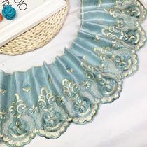 Double layer 17cm with lining European sofa cushion lace edge accessories curtain stitching decorative lace wide edge