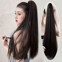 Straight hair long hair girl spring curly hair all headgear Real Hair Pad Hair hair Hair Pad wig All true people emulate short hair styling