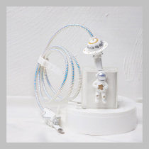 Astronaut data cable protective cover Huawei p40pro p30pro charger cable anti-break mate30 20pro nova mobile phone decoration earphone protective rope winding