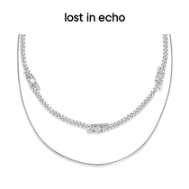 Zhao Ruths same Lost in Echo Original Design Small Crowdlayer Zircon Climbing Buckle Chain Superior Necklace