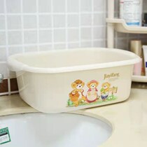 Special basin for baby laundry thickened rectangular cartoon laundry basin household toilet large plastic laundry