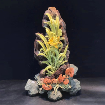 Shoushan Stone Green Fields Stone Orchid Engraving Pendulum Pieces Flowers And Grass Handicraft Stone Sculptures Stones Original Stone Natural Bounty Jade Stone jade