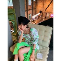 Slit skirt Women summer design sense niche 2021 New straight skirt loose high waist long skirt two-piece women