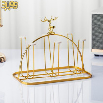 Cup holder Nordic style ornaments home upside down modern light luxury drain small red wine cup storage rack