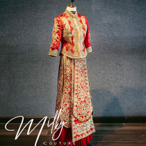 Xiuhe clothing 2021 New Bride wedding Chinese wedding dress small man out of the pavilion clothing slim dragon and phoenix coat show and summer